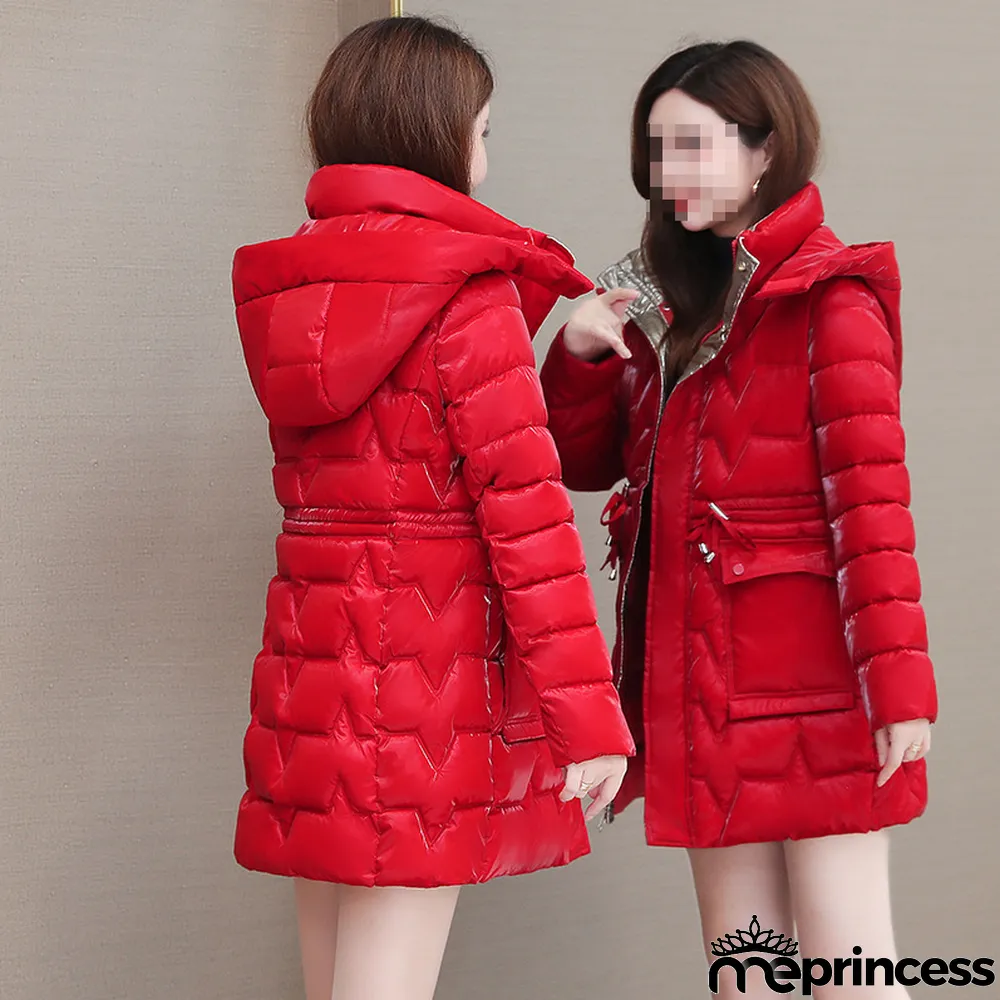 Women Shiny Warm Padded Jacket