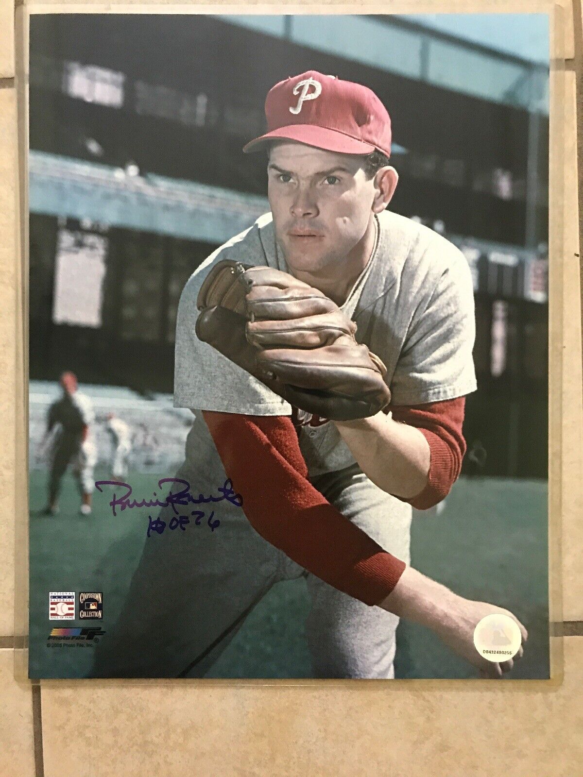 Robin Roberts Signed 11x14 Hall Of Fame 1976 Pitcher Phillies In Person C