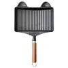Cast Iron Egg Frying Pan Pre-Seasoned Skillet Chefs Pan for Indoor & Outdoor Use