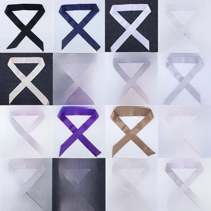 Women’s Minimalist Solid Color Satin Silk Scarves