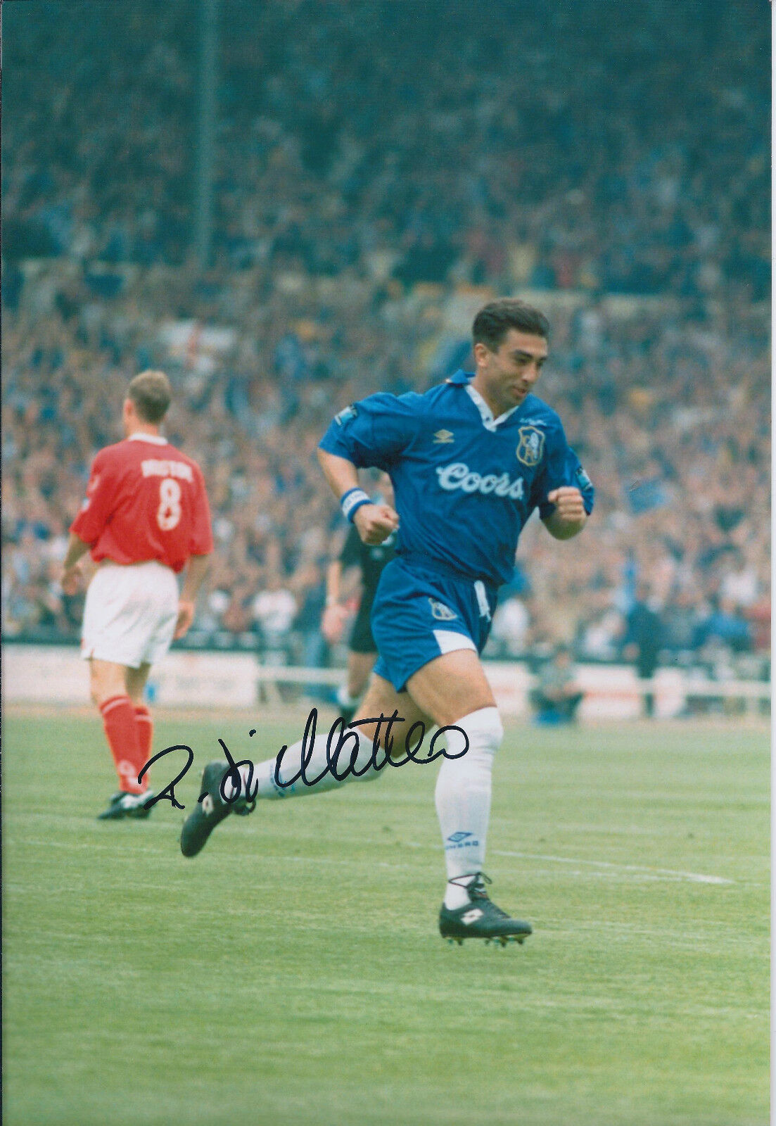 Roberto Di MATTEO Autograph Signed 12x8 Photo Poster painting AFTAL COA Chelsea Legend AUTHENTIC