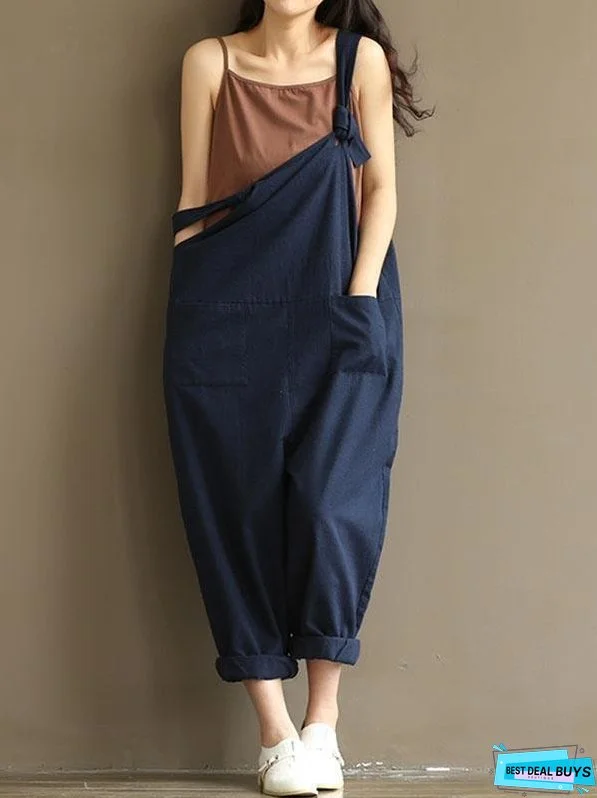 Loose Comfortable Pocket Jumpsuits