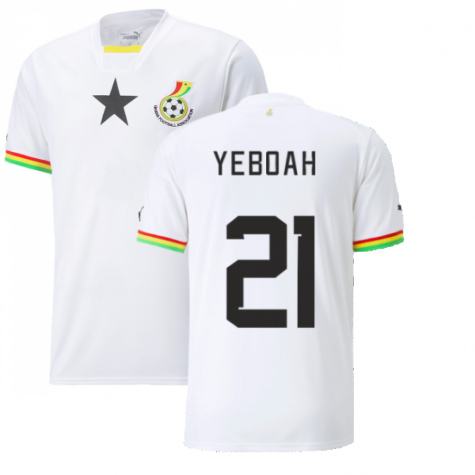 Ghana Tony Yeboah 21 Home Trikot WM 2022