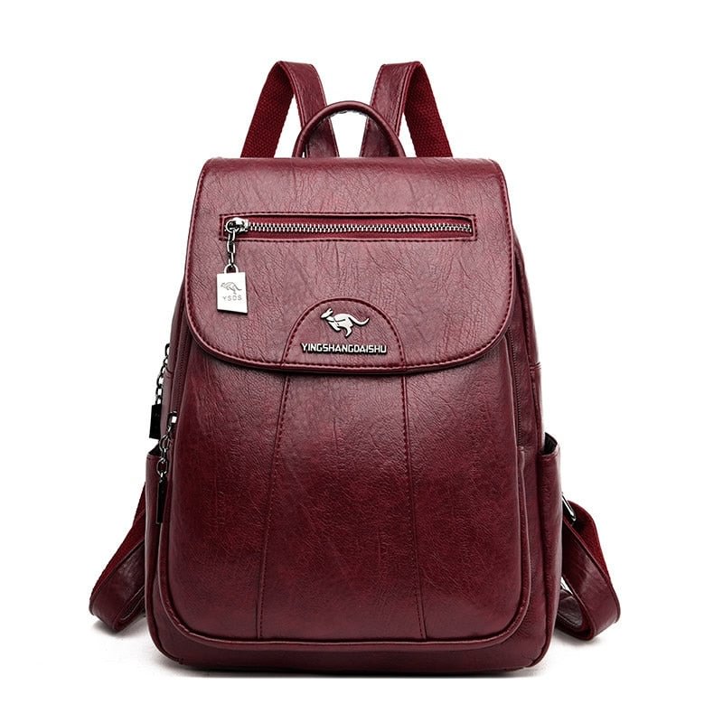7 Color Women Soft Leather Backpacks Vintage Female Shoulder Bags Sac a Dos Casual Travel Ladies Bagpack Mochilas School Bags