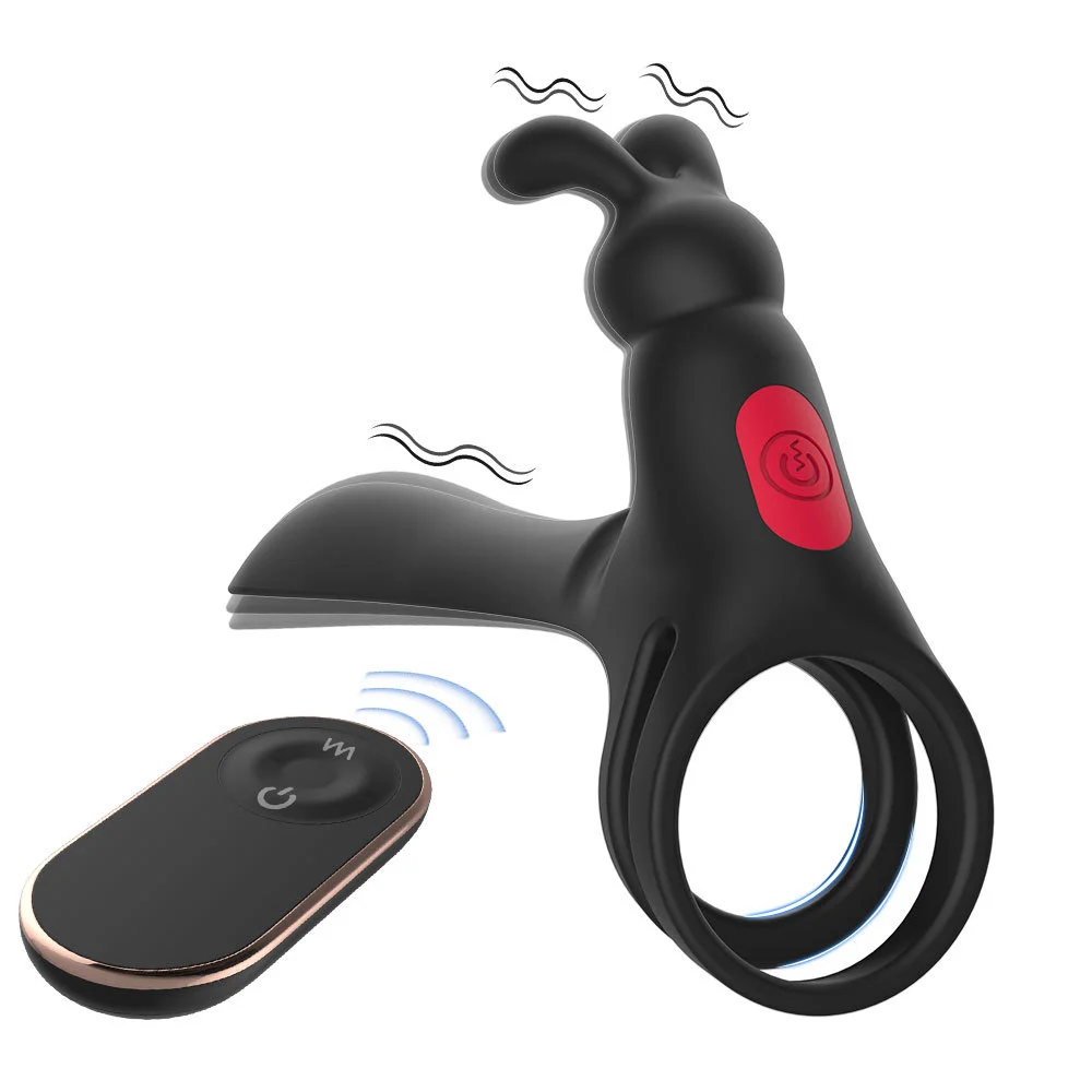 2-in-1 Vibrating Penis Ring & Clit Stimulator Rosetoy Official