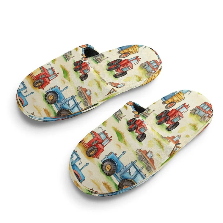 Cotton Slippers Tractor Vehicle customized, personalized, gift