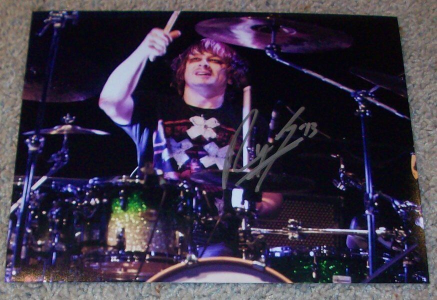 RAY LUZIER KORN DRUMMER SIGNED AUTOGRAPH 8x10 Photo Poster painting w/PROOF