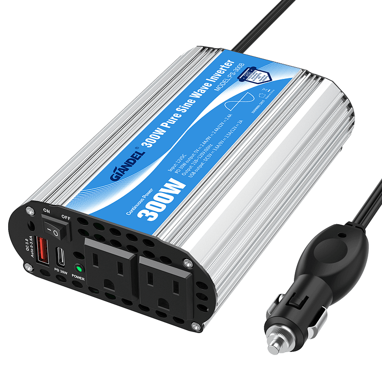 300W 12V 24V 220V Power Inverter with dual USB-C, High-capacity DC to AC  power inverter suppliers