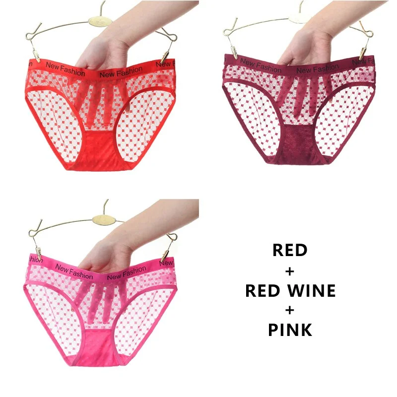 Meet'r 3Pcs/lot Seamless Panty Set Underwear Sexy Female Transparent Intimates Low-Rise Briefs Japanese G String Lingerie