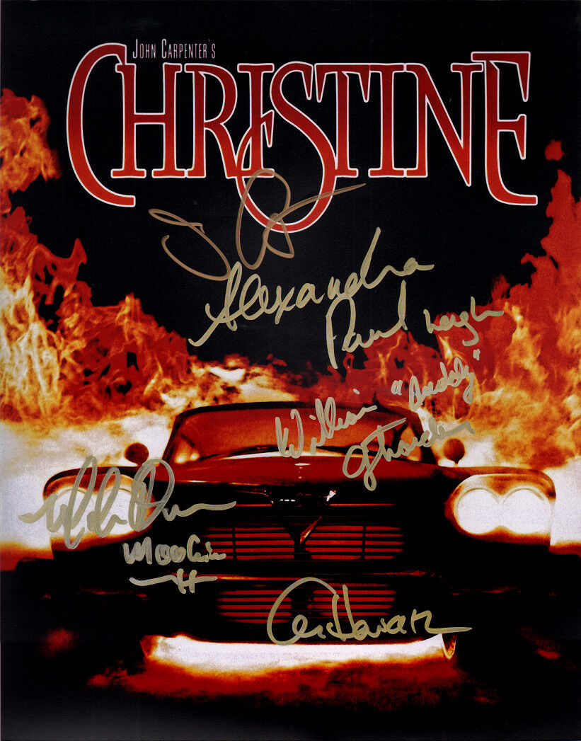 ~~ CHRISTINE Cast(x5) Authentic Hand-Signed JOHN CARPENTER