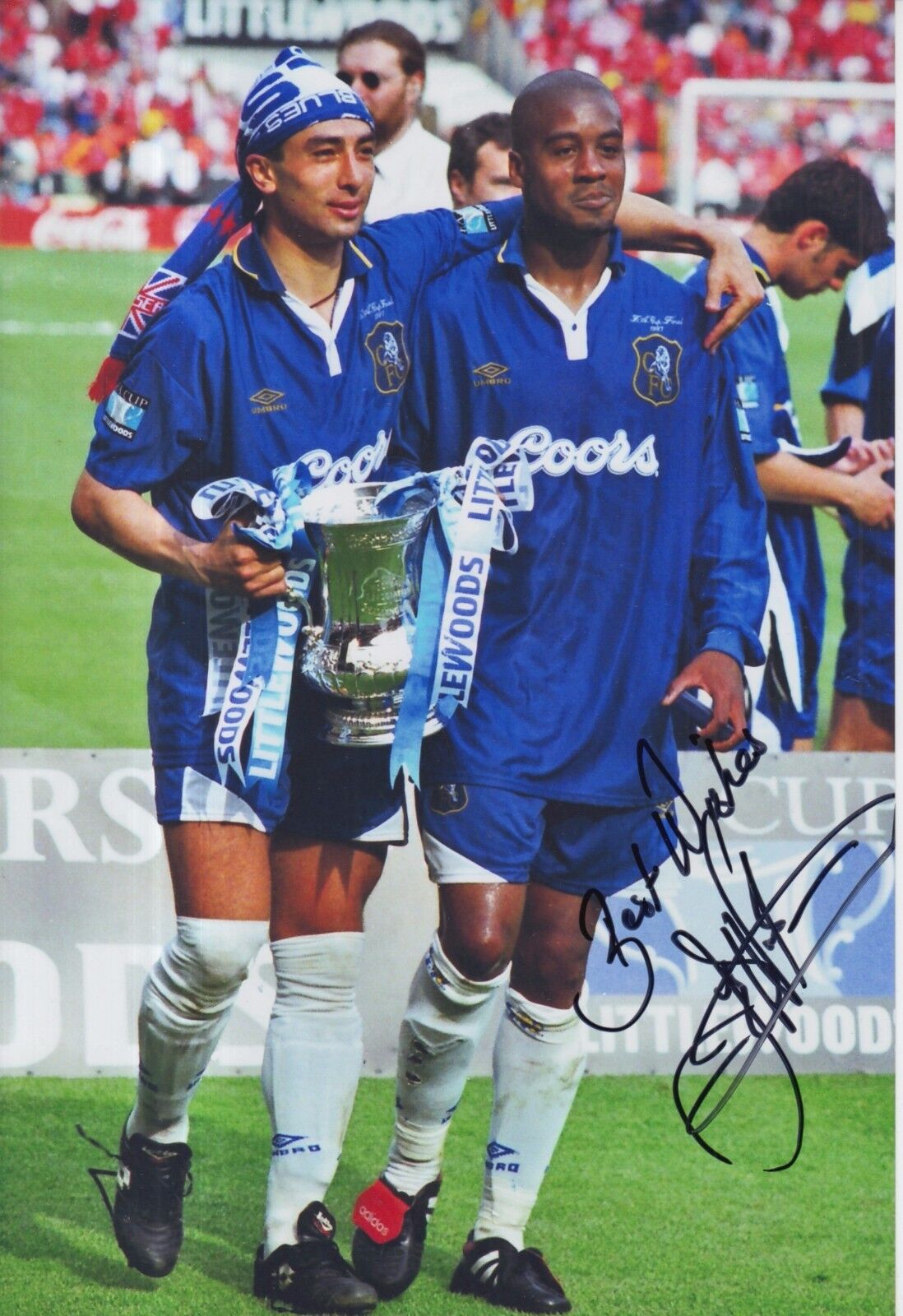 Eddie Newton Hand Signed Chelsea 12x8 Photo Poster painting.