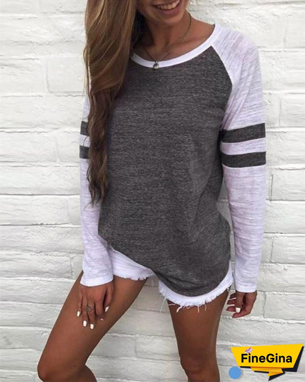 Plus Size Multi-color Tops Holiday Fall Daily Casual Blouse