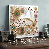 Framed Diamond Painting - Special Shaped - Peacock (25x25cm)