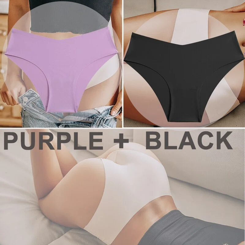 FINETOO 2PCS/Set Women Seamless Panties Lingerie M-XXL Breathable Woman Underwear Sexy Femme Underpants Girls Panty  Plus Size