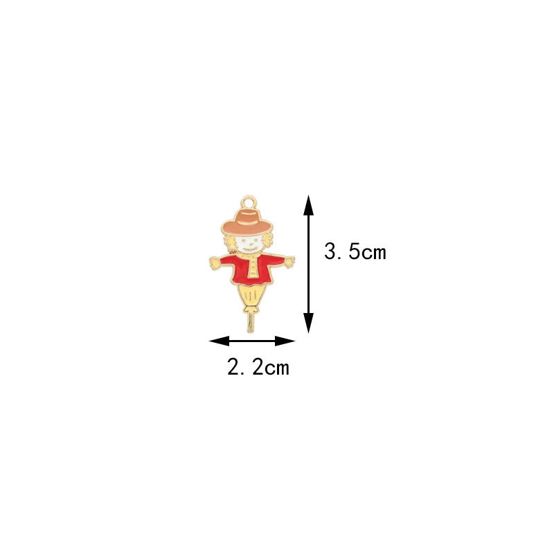 10 PCS/Package Alloy Hedgehog Pumpkin Fox Pendant Jewelry Accessories