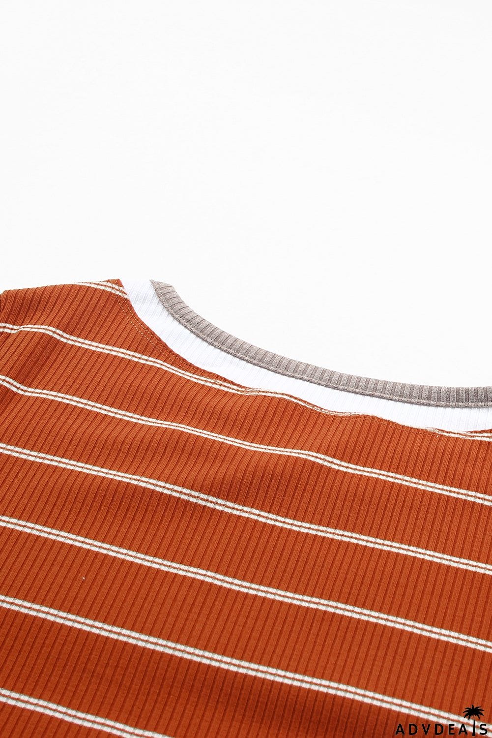 Extend Color Block Cuffs Rib Knit Striped Pullover