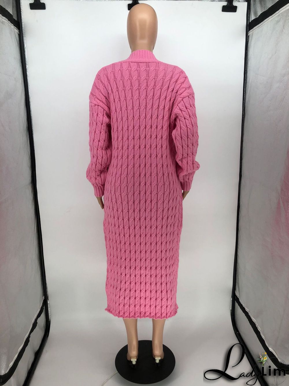 Women Winter Long Sleeve Plush Long Sweater Jacket