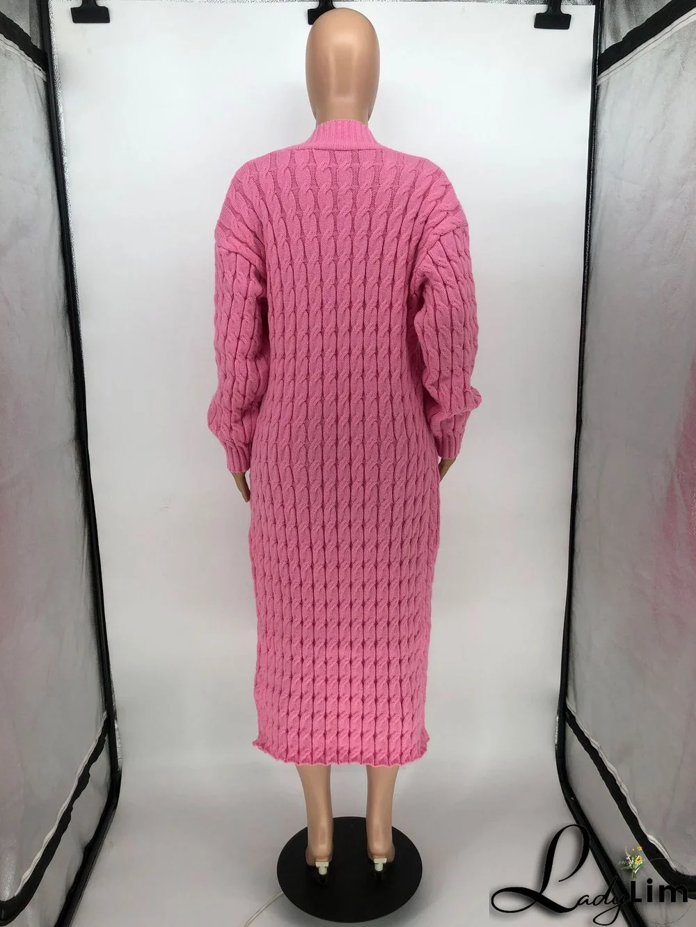 Women Winter Long Sleeve Plush Long Sweater Jacket