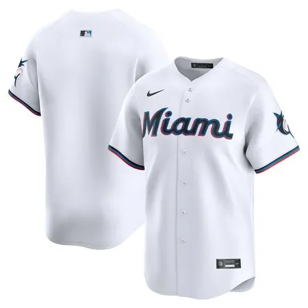 Men's Miami Marlins  White Home Limited Jersey