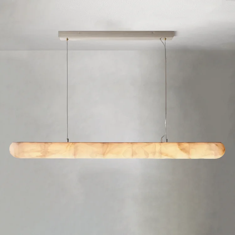 Rim Lisse Alabaster Linear Chandelier 60" 80" Vjlight