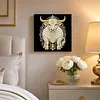 DIY Pearl Painting Cow for Home Wall Decor with Frame(30x30cm)