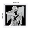 Lady Special Shape Partial Drill Dimond Art Paintings with Plastic Frame 17x17cm