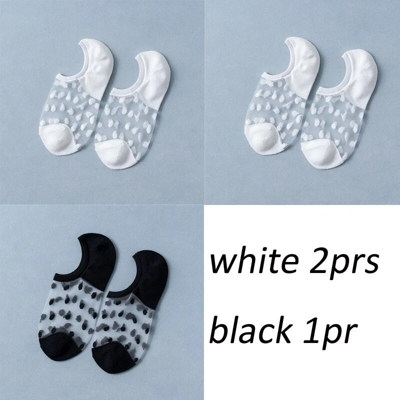 3 Pair/set Lot Fashion Dot socks for Girls Women Indoor Socks Mix Summer Colors Smooth Feeling Floor Socks Color Breathable Sox