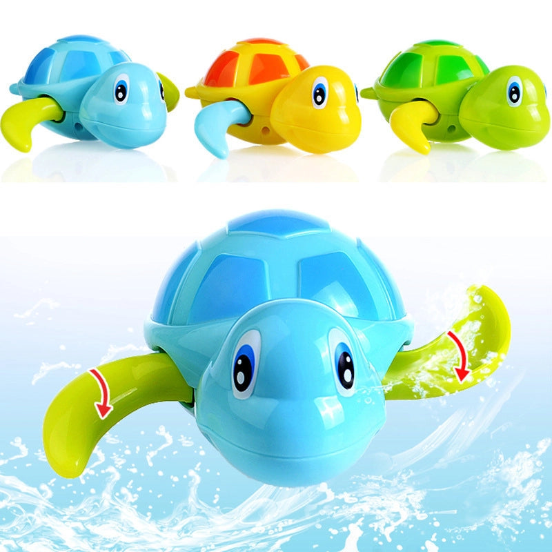 Tiktok Children's Water-playing Bath Toy Little Turtle Chain Children's Bath Water-playing Cool Game Little Turtle Toy