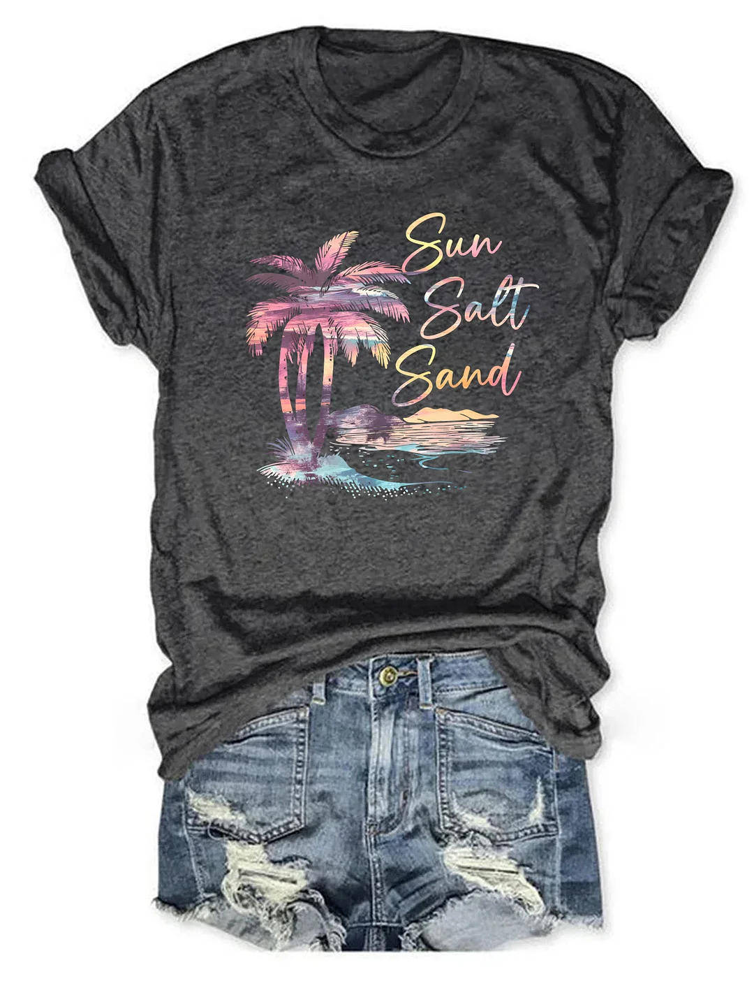 Retro Summer Sun Salt Sand T-shirt