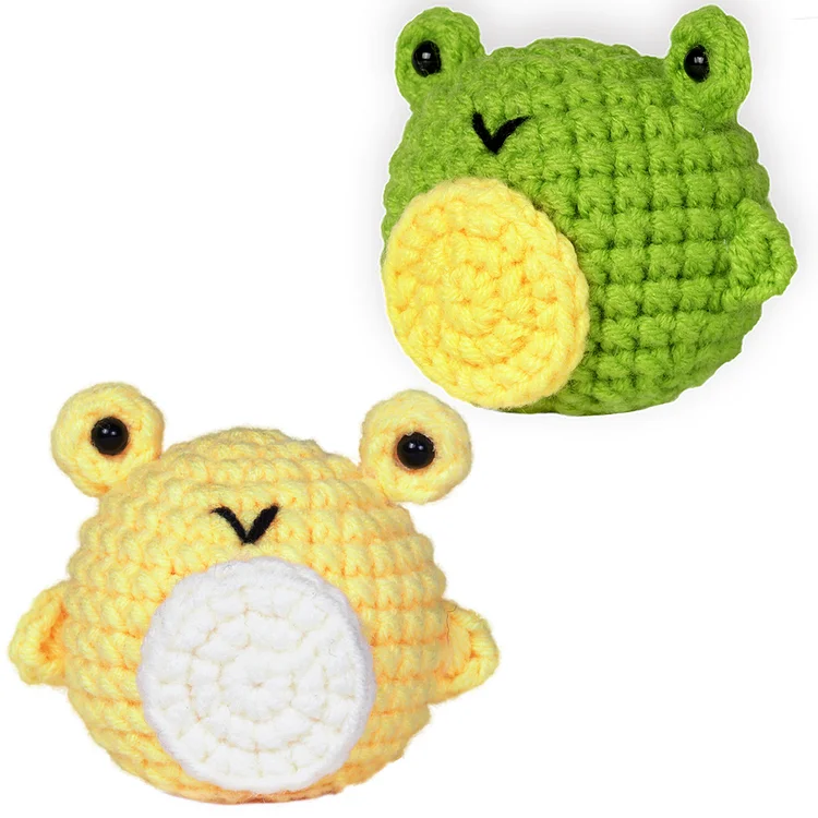 YarnSet - Crochet Kit For Beginners - Frog - Green/Yellow