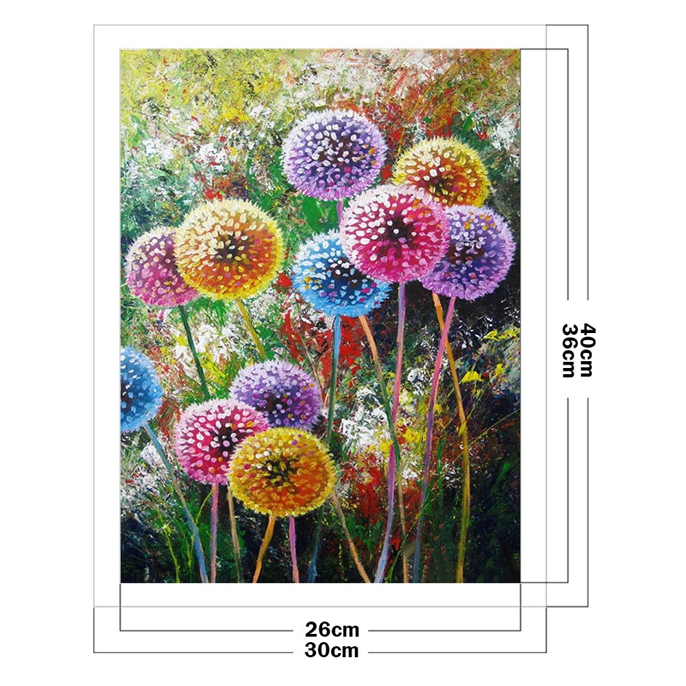 Full Counted Cross Stitch 11CT - Colorful Dandelion(30*40cm)