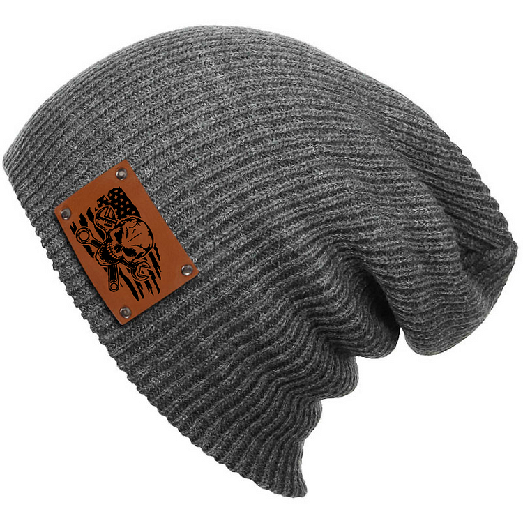 Mechanic Skull USA Flag Beanie