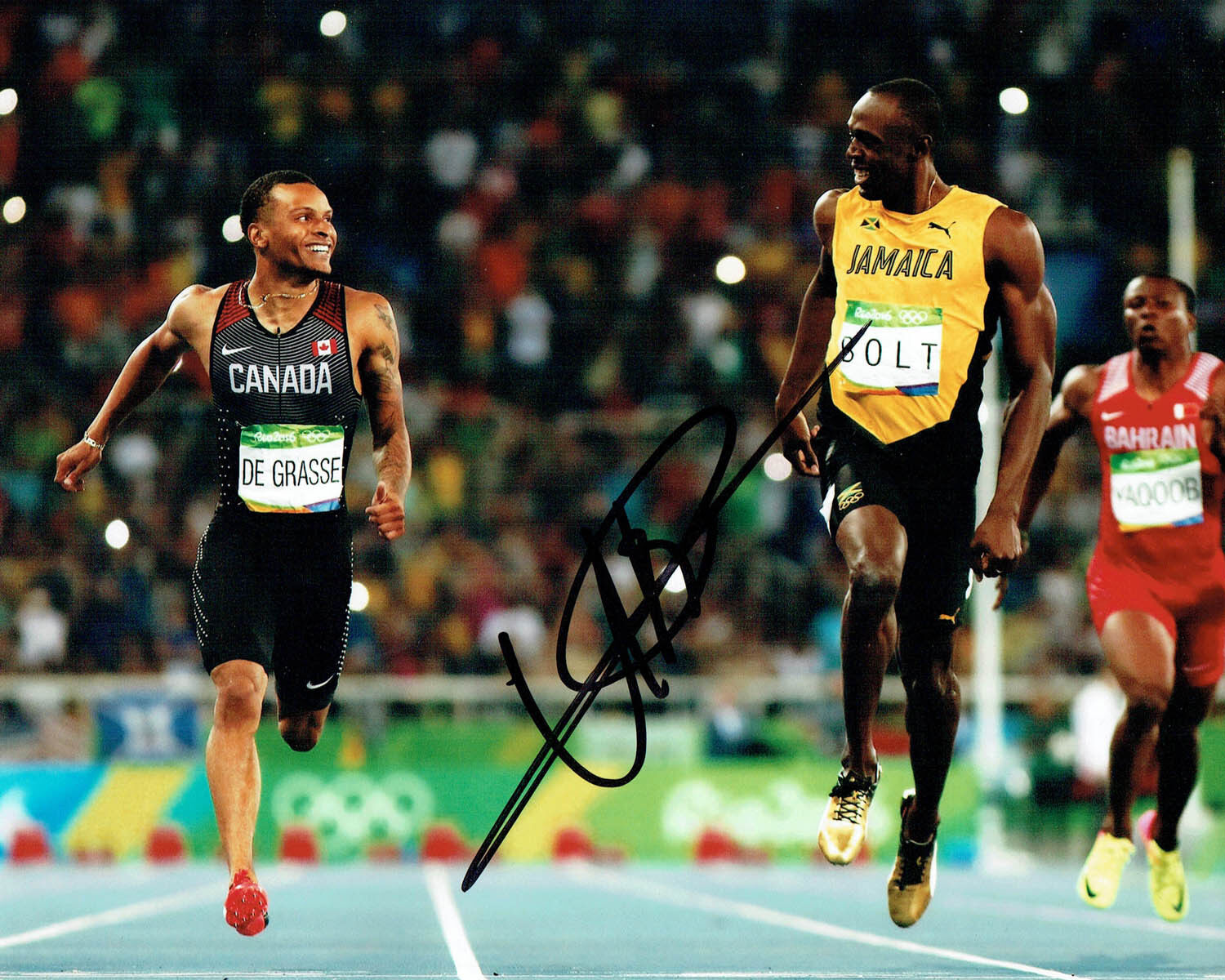 Usain BOLT Rio 2016 Olympic Athlete SIGNED 10x8 Photo Poster painting 1 AFTAL Autograph COA