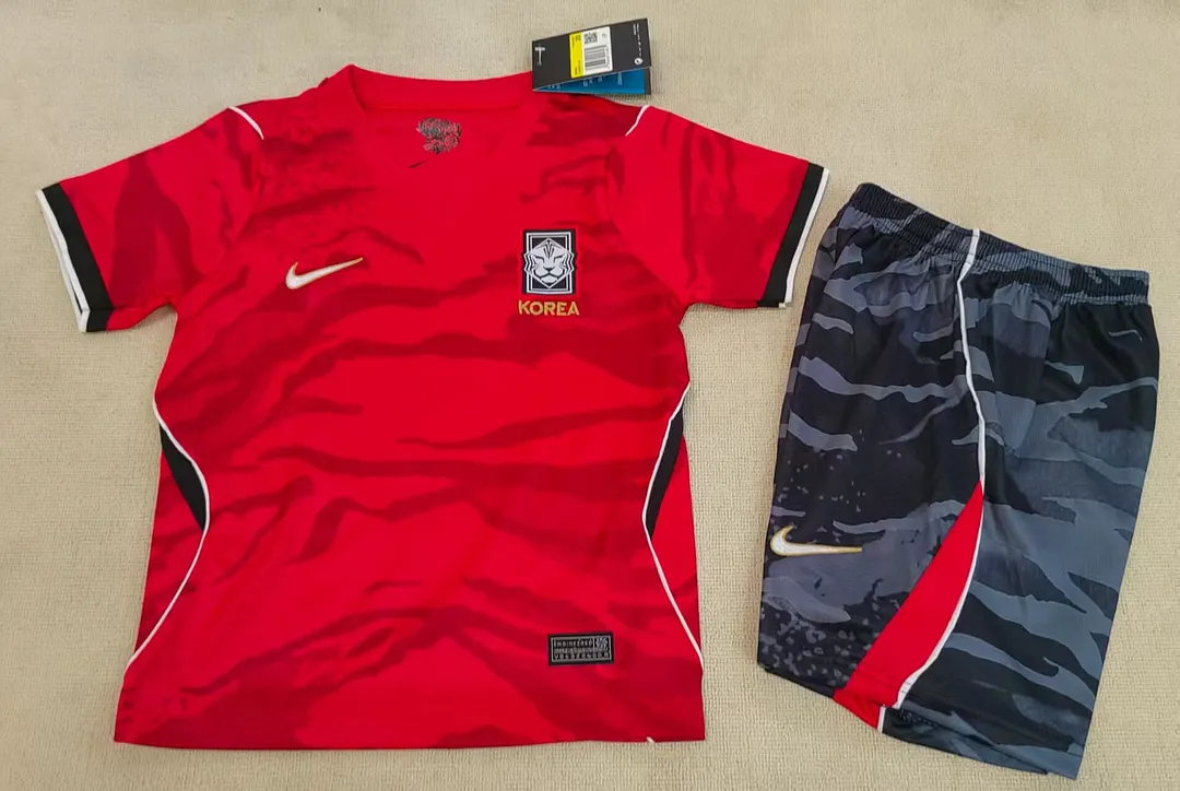 2026 Korea Home Kids Kit Soccer Jersey Thai Quality