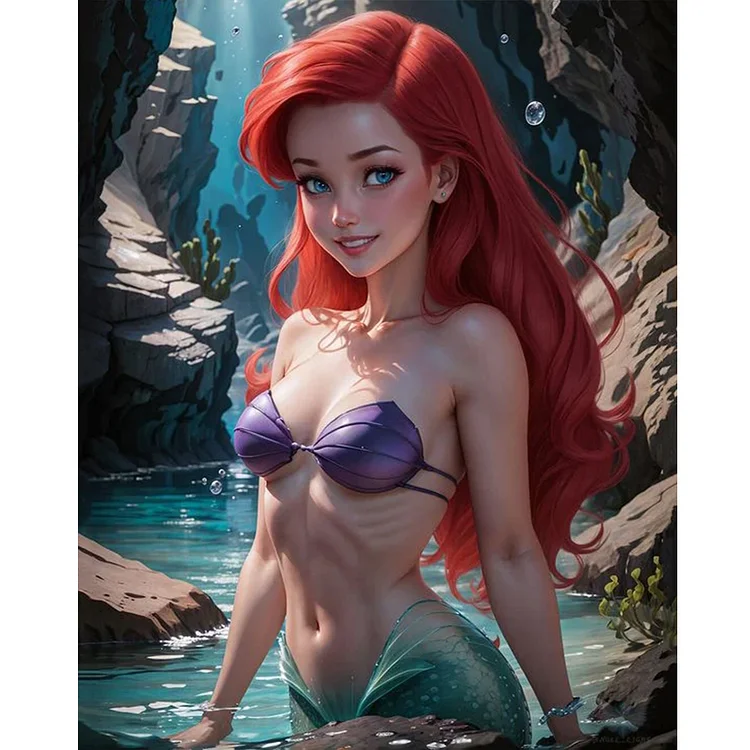 Mermaid Princess 40*50CM (Canvas) Full Round Drill Diamond Painting gbfke