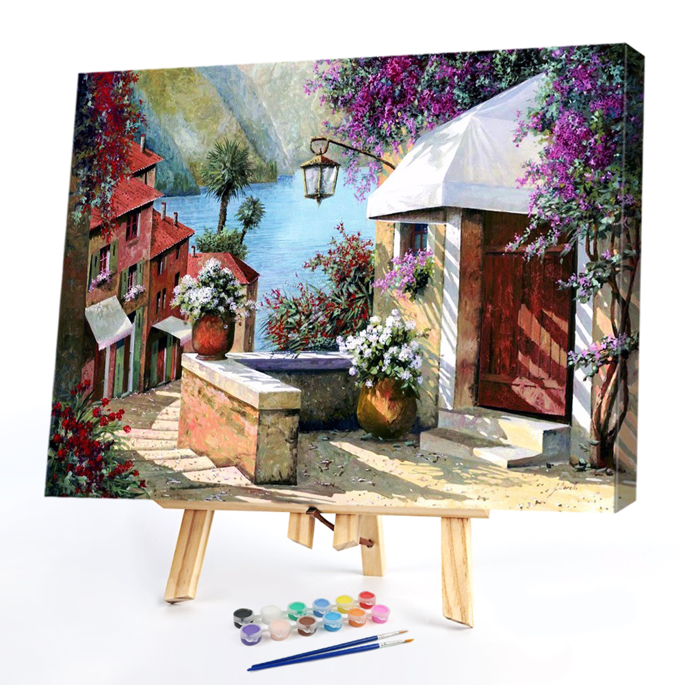 

50*40CM - Paint By Numbers - Lake Scenery, 501 Original