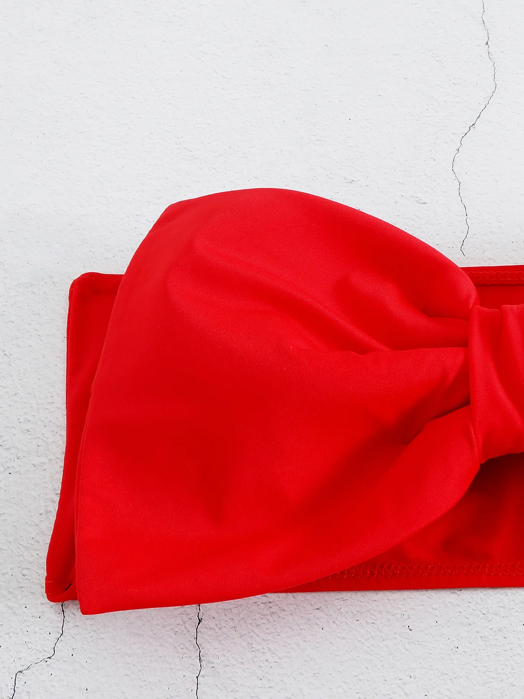 Brownm 2025 New Breast-Smeared Bow High-Waisted Bikini Sexy Bikini Split Swimsuit Woman