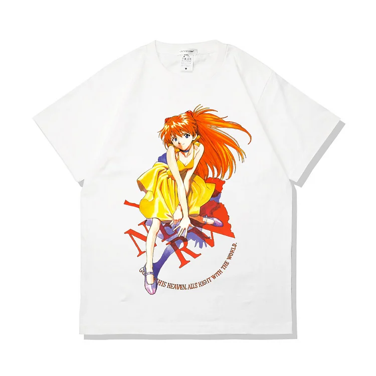 Pure Cotton Evangelion Nerv Asuka T-shirt weebmemes