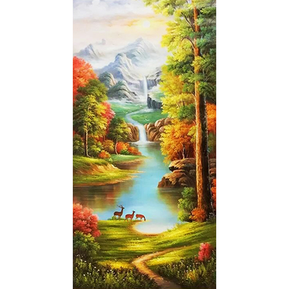 

85*45CM - Scenery - Round Drill Diamond Painting, 501 Original
