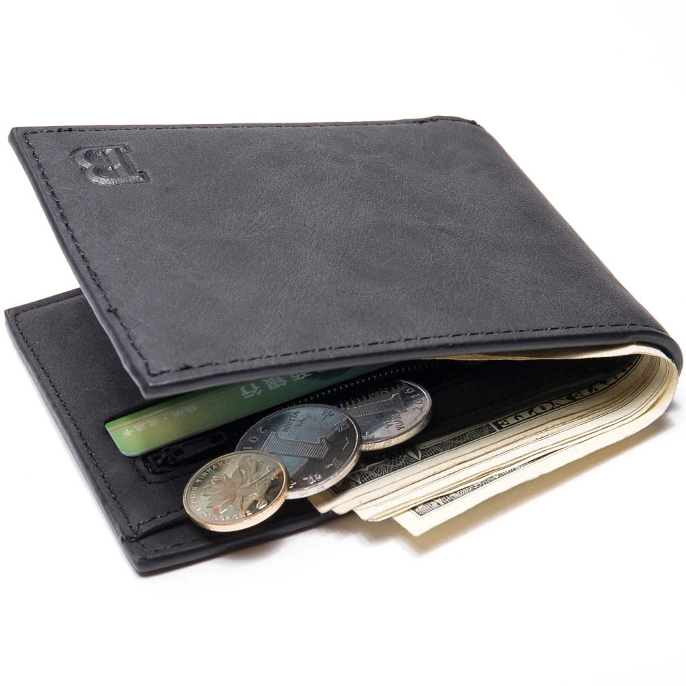 New Men Wallets Small Money Purses Wallets New Design Dollar Price Top Men Thin Wallet With Coin Bag Zipper Wallet men wallets