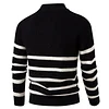 Men's Half-Zip Jacquard Striped Long Sleeve Sweater by Inlyline