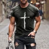 Mens Christian Cross T-shirt by Inlyline