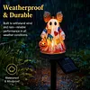 Resin Lighted Vintage Patchwork Ghost with Floral Bow and Pumpkin Lights LED Lighted Patchwork Ghost Decor Halloween Patchworks Ghosts Lamp for Mantel Shelf Entryway Porch