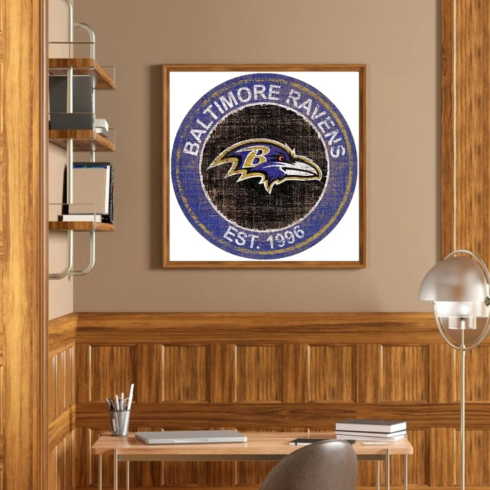 Diamond Painting - Full Round Drill - Baltimore Ravens(30*30cm)