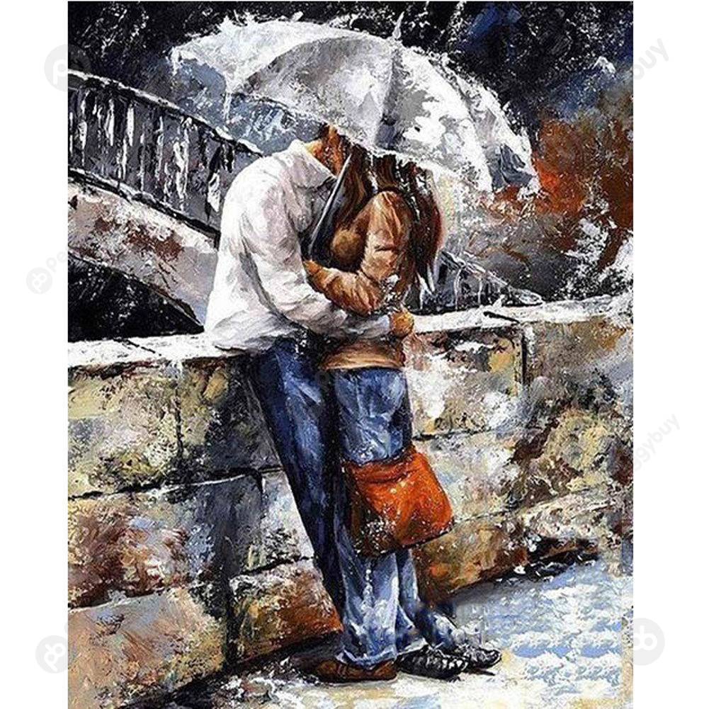 

30*40CM Paint By Numbers-Romantic Lovers, 501 Original