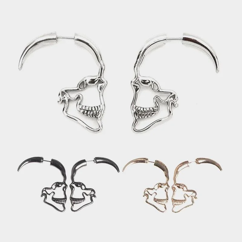 Skull Hollow Stud Earrings