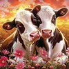Diamond Painting-DIY Full Round Drill Dairy Cow