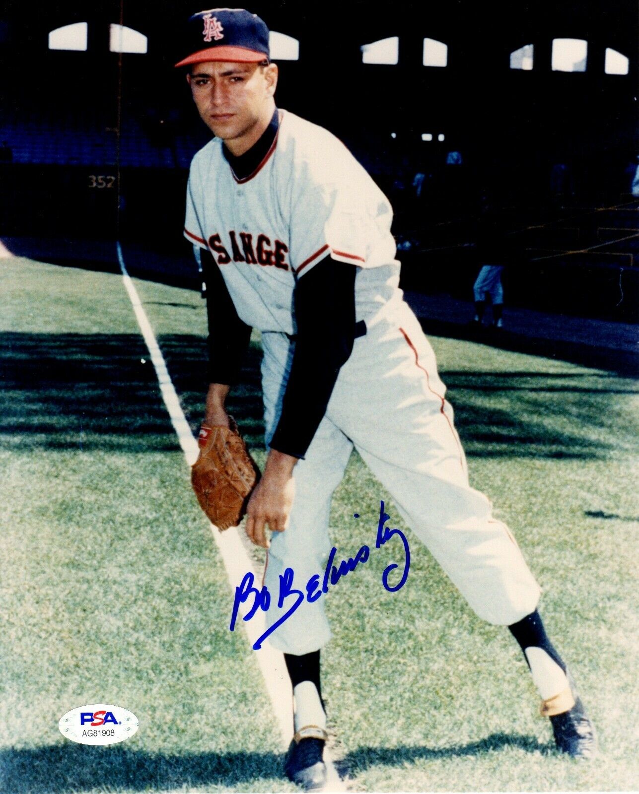 Bo Belinsky autographed signed 8x10 Photo Poster painting MLB Los Angeles Angles PSA COA