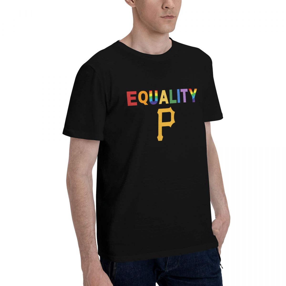 Pittsburgh Pirates Rainbow Equality Pride Cotton Men's T-Shirt