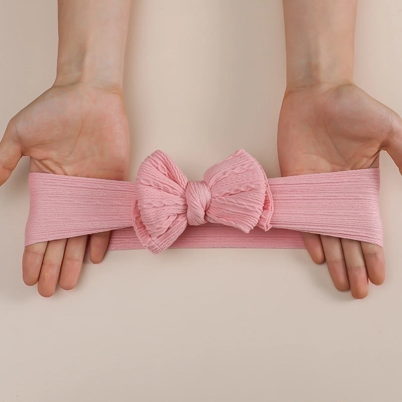 Girl’s Minimalist Bow Knot Nylon Jacquard Hair Band
